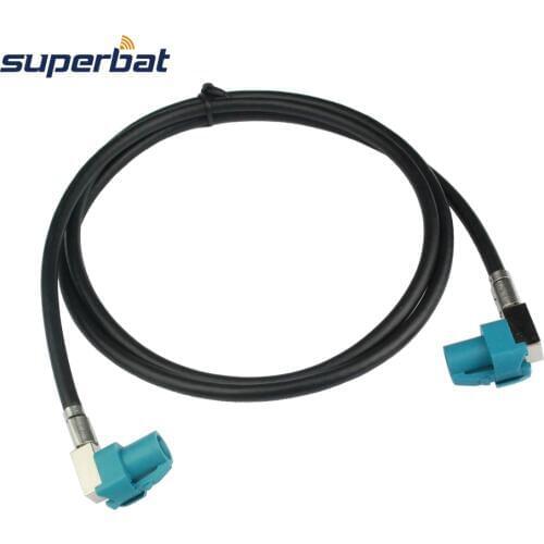 Superbat Fakra HSD Cable Assembly Z Coding Right Angle Connector Female Jack to Z Coding Right Angle Jack Dacar 535 4pole 120cm