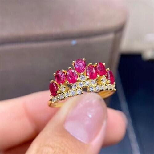 Natural ruby ring, 925 silver exquisite style, best selling quality, classic style