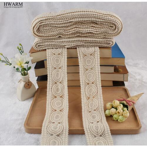 2yard 7.7cm african lace fabric ribbon trim wedding decoration for home High quality cotton yarn spot supply cotton line laces