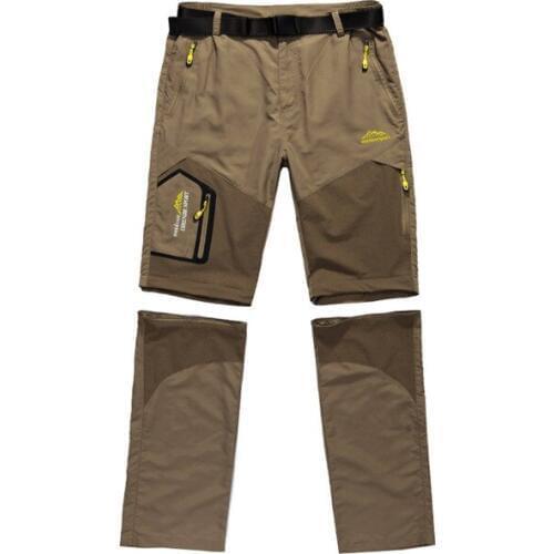 Summer quick-drying pants mens breathable thin Hiking pants outdoor fishing trekking mountaineering trousers Removable shorts