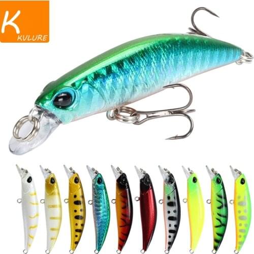 Slowly Sinking Minnow Fishing Lure 65mm 4g Artificial Japan Hard Bait Bass Pike Wobblers Crankbait Carp Fishing