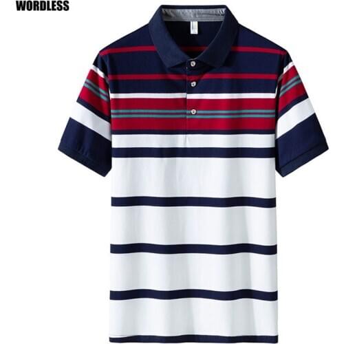 Plus Size 4XL Brand New Mens Polo Shirts High Quality Summer Male Stripe Breathable Tops Tees Mens Clothing polos para hombre