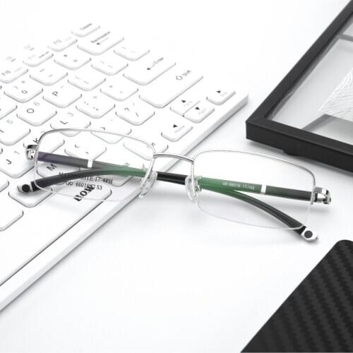 Short-sighted Spectacle Frame Mens Business Half-frame Spectacle Frame Men Designer Glasses Eye Glasses Frames for Men