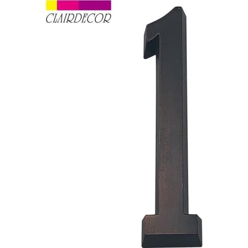 4 in 101mm House Number Door Address Number Sticker Or Screw Mounted Zinc Alloy Satin Nickel Mailbox Address Sign #0-9