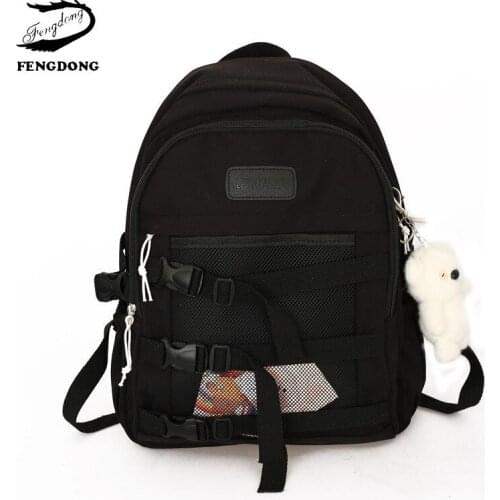 New Nylon Cute Women Laptop Backpack Travel Backbag Kawaii College School Bags For Teenage Girls 2021 Female Student Schoolbag
