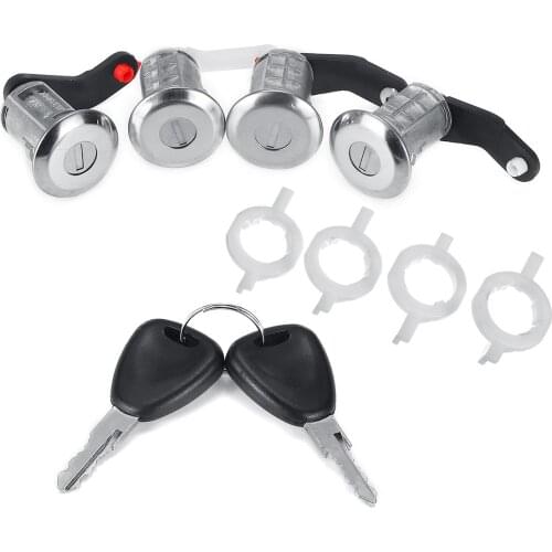 New 4pcs/Set Door Lock Set Barrel For Renault for Master for Mascot for Opel/Movano/Nissan/Intersta 1998-2009