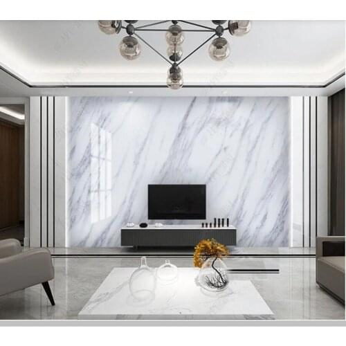 Papel de parede modern white luxury simple marble 3d wallpaper mural living room tv wall bedroom kitchen wall papers home decor