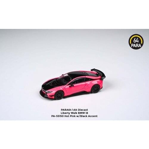 PARA 1:64 LBWK LB Works x YZone i8 Hot Pink w/Black hood Diecast Model Car