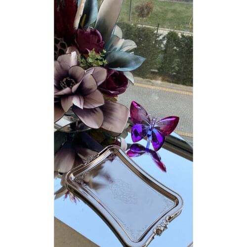 Tek Personality Coffee Ductile Metal Groom Promise Tray Silver