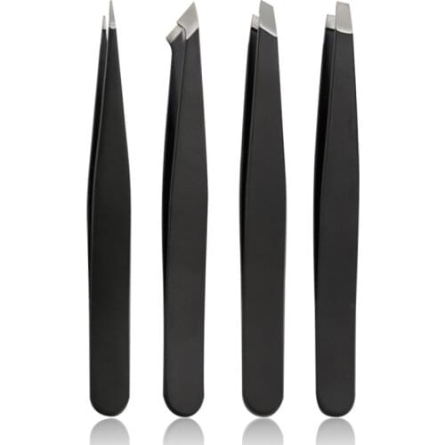 3pc/Pack Makeup Tools Set&Kit Slant Flat Point Eyebrow Tweezer Curve Round Makeup Scissor Eyebrow Removal Eyelashes Cut