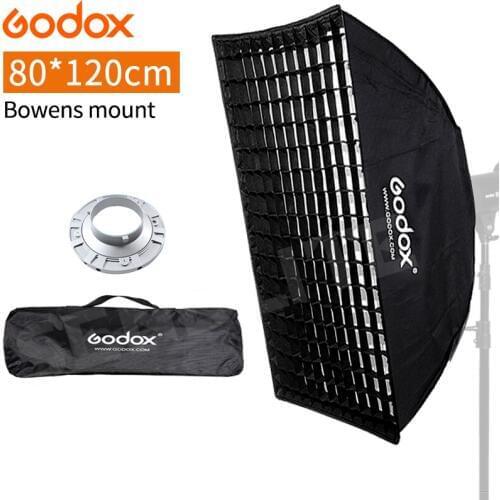 Godox FW80x120cm/ 32" * 47" Portable Softbox with Bowens Mount + Grid + Carry Bag for Photo Studio Video Flash Speedlite Strobe