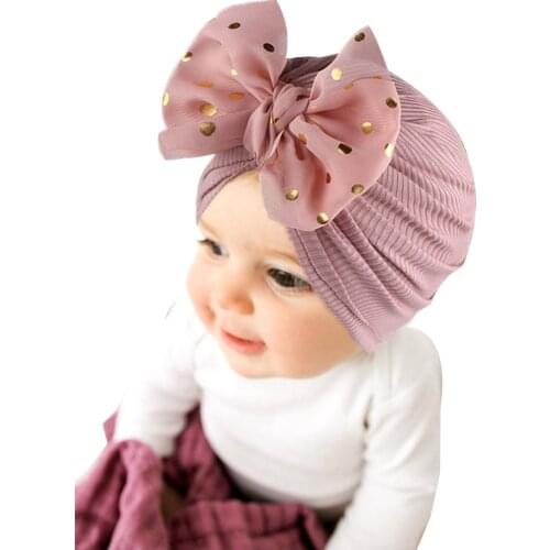 Newborn Turban Baby Hair Accessories Floral Elastic Headbands Hat Cap Beanie Bowknot Girls Headband Headwear Girls Accessories