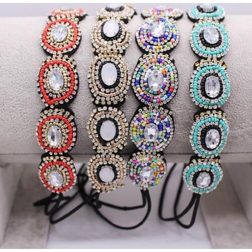 Metting Joura geometric Headband Big Rhinestone Customized Hair Band For Women & Girls Hair Accessories Hairband Jewelry