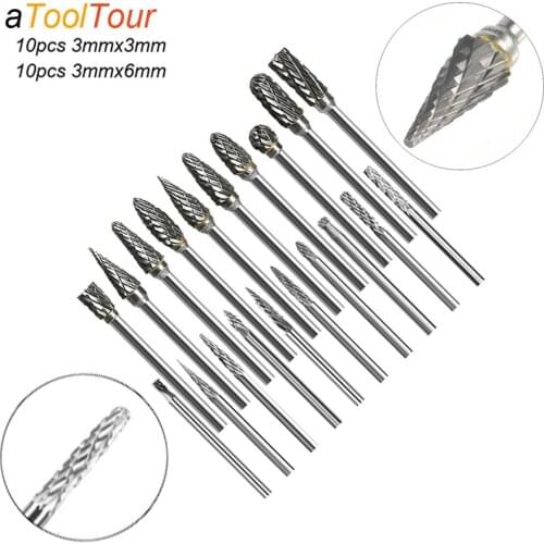 Tungsten Steel Rotary Burr Rasp File Carving Grinder Abrasive Tools Carbide Burr Alloy Bits Milling Cutter Drill For Metal Wook