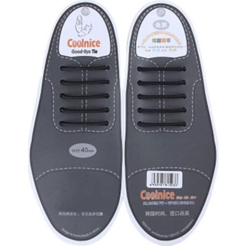 New Hot Shoe Laces Tie Shoelaces Free Round Lazy Comfort Elastic Silicone Shoelace