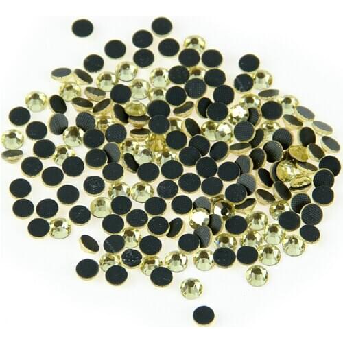 SS16 3.8-4.0 mm Jonquil Good Quality Crystal DMC Flatback Hot Fix Rhinestone 200Gross Glass Strass Hotfix Rhinestones
