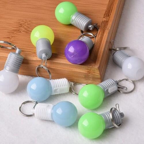 Led luminous flash bubble keychain creative flashing christmas new year toys small gift activities give pendant novelty jewelry