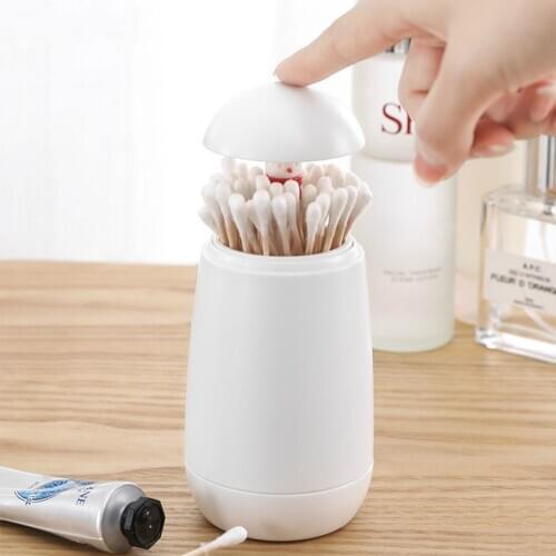 Japan Quality Creative Dustproof Cotton Swab Bud Holder Dispenser Organizer Storage Box Exotic