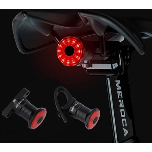 2 Style Smart Bicycle Tail Rear Light Auto Start Stop Brake IPX6 Waterproof USB Charge Cycling Tail Taillight Bike LED Lights