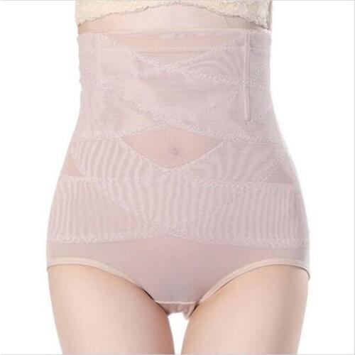 Postpartum Women Underwear High Waist Slimming Waist Trainer Modeling Belly Bands Mesh Sexy Shapewear Women Shaper Panties