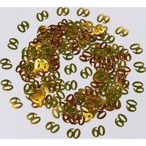 150g Gold Figures Happy Birthday Party Confetti Numbers Digitals 16 18 30 40 50 60 Sprinkle Metallic Table Scatters Decorations