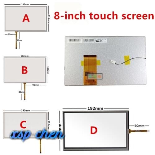 192*116 4 Wire Resistive 8 Inch Touch Screen Panel for HSD080IDW1 AT080TN64