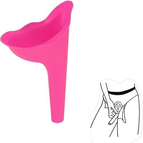 2@# Women Portable Toilet Female Urinal Outdoor Camping Festival Silicone Urination Funnel Urine Device Tent Accessories