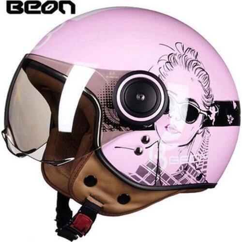 2019 Autumn winter FASHION Retro Motorcycle helmet B-110B motocross motorbike helmets made of ABS and PC lens visor size M L XL
