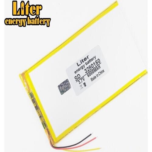 3 line 3.7V,6000mAH,[3280150] Polymer lithium ion / Li-ion battery for TOY,POWER BANK,GPS,mp3,mp4,cell phone,speaker