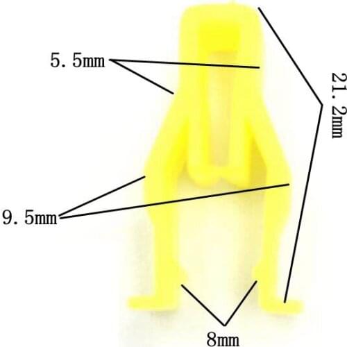 50PCS Auto Instrument U-type snaps Car audio CD DVD navigation panel buckle center console dashboard yellow plastic clip