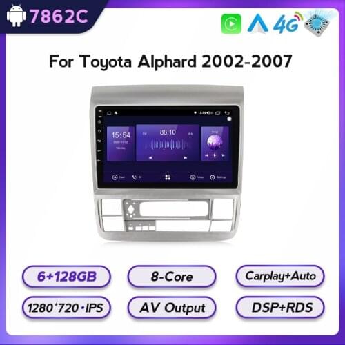 9 Inch Android for Toyota Alphard 2002-2007 DSP RDS Car Navigation for DSP CarPlay Car Radio Multimedia Video Player Stereo GPS