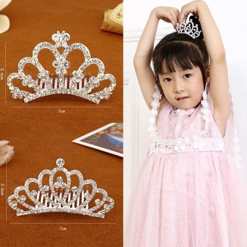 ChildrenS Crown Hairpin Cute Baby Princess Hair Comb For Girls Birthday Party School Show Or Gift Hair Accessories 2021 Fashion