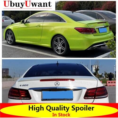 For W207 C207 Benz E-Class Coupe Real Carbon Fiber/Unpainted Rear Wing Trunk Lip Spoiler 2008-2016 E200 E250 E300 E320 E350