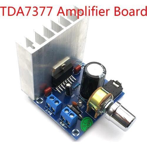 TDA7377 Amplifier Board 2.0 Double Track No Noise Amplifier Module Bookshelf Speakers DC 12V Power 35W+35W Dual-channel Board