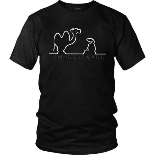 La Linea T Shirts Men Short Sleeve Cotton T-shirt Cartoon Camel Tees Top Graphic Tshirt Gift Idea