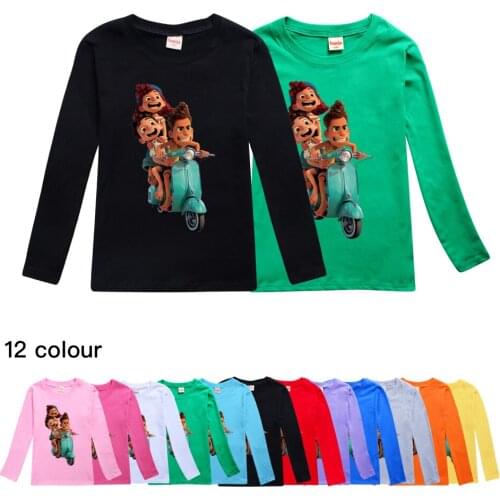 Long sleeve t shirts for kids top cartoon Luca Alberto Tees Children Clothing Casual Cotton baby boy long Autumn clothes girls