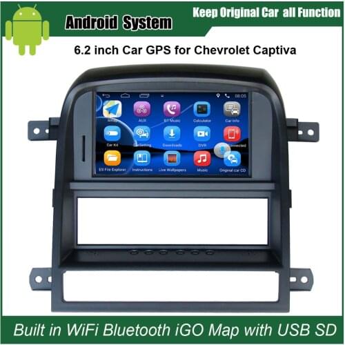 6.2 inch Android 7.1 Car GPS Navigation for Chevrolet Captiva 2008-2011 Car Video Player Support WiFi Bluetooth Mirror-link