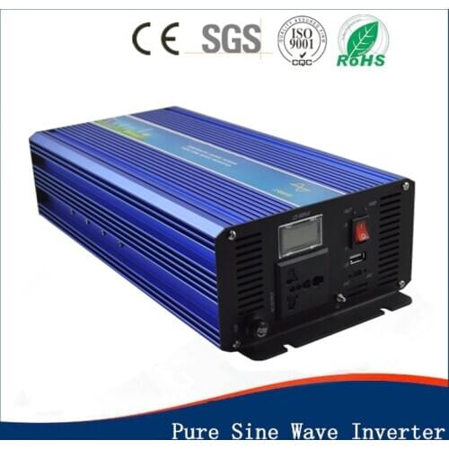 1500W Pure Sine Wave Power Inverter 12V 24V 48V to 100V 110V 120V 240V 230V 220V High Frequency LED Display Multi Protection