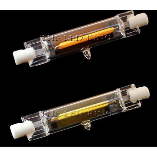 R7S LED COB Bulb J78 J118 Dimmable Glass Tube Light 78mm 118mm Equal 60W 120W Halogen Lamps AC 110V 220V 230V
