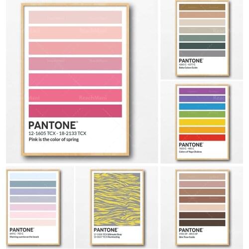 Hot Selling Pantone Guide Beach Morning Sunrise, Color, Beach, Summer, Ocean Prints, Modern Art Color Poster Decoration Gift