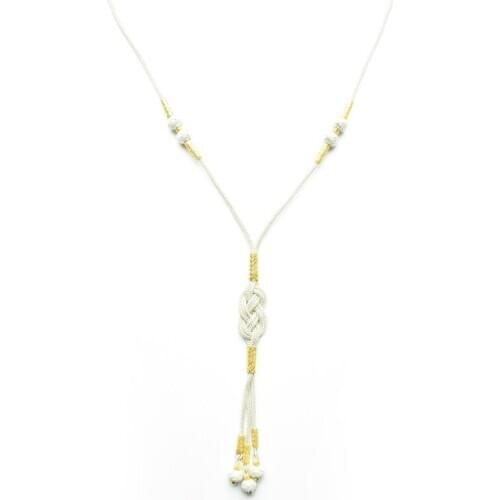 Love Knot Necklace Hand Woven Fine Silver Chain Nautical Authentic Wedding Jewelry Anniversary Gift For Each Kazaziye