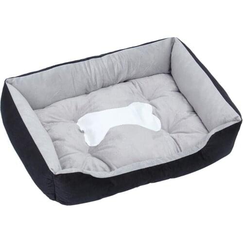 6 Size Soft Fleece Pet Dog Bed Cushion Bone Print Large Breed Dog Beds For Labrador Golden retriever Summer Dog Mat