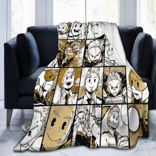 My Hero Academia Collage Anime Mirio Togata Soft Warm Blanket Flannel Fleece Blanket Soft Micro-Velvet Blanket Plush Bed Sofa