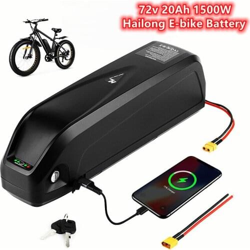 Original 72V Battery 1000W 84V Battery 1500W Hailong Ebike Battery 17AH 20AH Large Capacity 60A BMS Super Powerful 18650 Cell