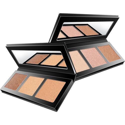 K.A.N Brand 3 Colors Shimmer Highlighter Powder Palette Bronzer Pallet Makeup Cosmetic handcraft Box