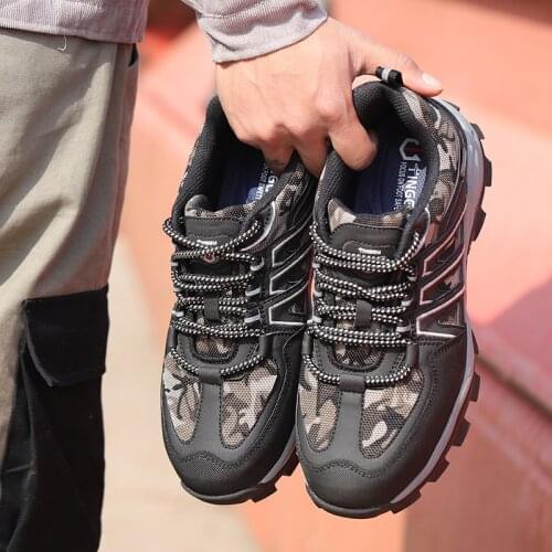 Work Boots Man Steel Toe Shoes Safety Boots Men Puncture-Proof Work Shoes Construction Work Sneakers Men Work Safety Shoes Male