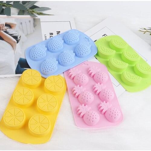 DIY Fruit Shaped Silicone Mold Watermelon Lemon Strawberry Handmade Chocolate Candy Cake Mold for Fondant Kitchen Baking Tool