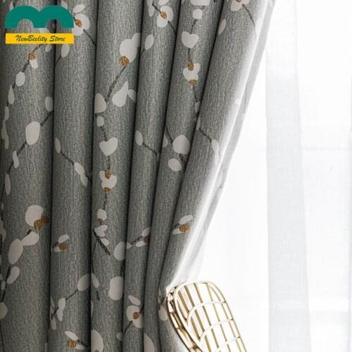 Modern Curtains for Living Dining Room Bedroom Simple Single-sided Light Printed Fabric Curtains Finished Product Customization