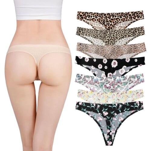 Sexy Middle Waist Thong Female Underwear Seamless Comfortable Breathable