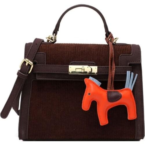 Bag Handbag PU Leather Versatile Ladies Shoulder Bags Pendant Elegant Travel Crossbody Fashion Cute Girls Tote Bag Casual